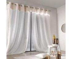 Linder Rideau Lumineux à œillets, Polyester, Blanc, 150x260 cm