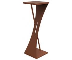 ZHED Sel_GEN_h75_Col GENEZE Sellette Métal Marron Colorado 25 x 25 x 75 cm