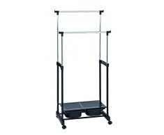 Haku Moebel 44577 Portant Acier noir-chromé 43x71x105 cm