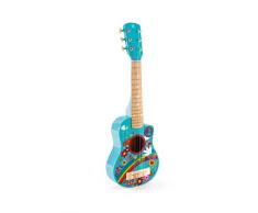 Hape-HAPE-E0600-Instrument de Musique Mini-Guitare Flower Power Jouets en Bois, E0600, Multicolore, Taille Unique