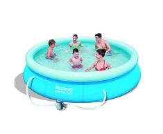 Bestway - Piscine gonflable hors sol ronde diamètre 366 cm hauteur 76 cm avec filtration à cartouche