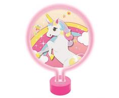 Lexibook- Lampe Néon Licorne, Veilleuse Chambre Enfants Fille, Décoration LED Lumineuse Couleur Rose, LTP100UNI