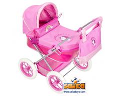 Saica - Chariot couffin Rose et Blanc (5550)
