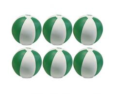 eBuyGB Lot de 6 Ballons de Plage Ballons gonflables, de Couleur, pour Plage et Piscine