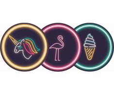 Procos 33105 Assiettes diamètre 23 Multicolore