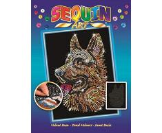 Mammut 8041807 Sequin Art Tableau à Sequins avec Cadre en polystyrène, Paillettes, stylos, Instructions pour Enfants à partir de 8 Ans