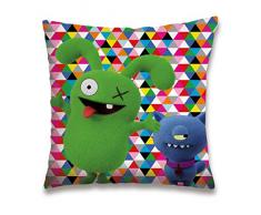 NICI 44192 UGLYDOLLS Coussin en Coton imprimé Multicolore
