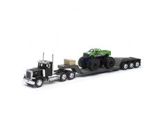 New Ray - Peterbilt Model 379 + REM Transport Monster Truck 1/32° Camion Miniature - 11273 SS