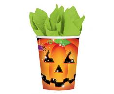 amscan International Gobelets en Papier pour citrouilles 266 ML