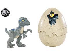 Jurassic World Éclosion Dinosaure Velociraptor Blue, Figurine Prête à Éclore, Jouet pour Enfant, FMB92