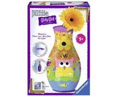 Ravensburger – Girly Girl, Puzzle 3D Vase Motif hiboux, 216 Pièces (12050)