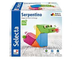 Selecta 62008 klicksc hlange serpen Tino, Jouet à Douille en Bois, 19 cm