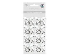 Ursus 564000203 Lot de 8 Accessoires créatifs Autocollants en différents matériaux de Haute qualité pour décorer Cartes, Albums Photo et Cadeaux Ainsi Que pour Les projets de Scrapbooking Argenté