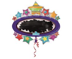 amscan 3248601 31 x 71,1 cm Lumineux étoile Tableau Noir Marquee Super Forme décriture sur Ballon en Aluminium