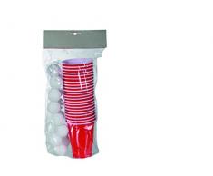 Out of the blue- Jeu à Boire, Beer Pong, avec 15 Boules & 22 gobelets pour env. 550 ML, 79/3936, coloré
