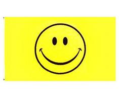 Gifts SHATCHI-1362 4 All Occasions Limited Smiley Jaune Grand drapeau souriant avec œillets pour toute occasion Multicolore 152 x 91 cm