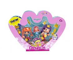 Pinypon - 700013366 - Mini Poupée - Coffret 3 Figurines Pirate et Sirenes