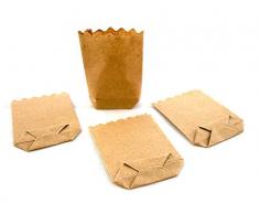 Melody Jane Maison de Poupées Boutique Miniature Store Accessoire 1:12 Échelle Marron Papier Épicerie Sacs