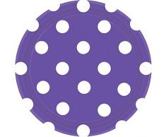 Amscan International 541537–106 18 cm Assiettes en Carton de Pois
