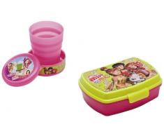Joy Toy 118145 118146 mia and me Motif : gobelet Pliant, 240 ML, 8 x 9 cm, avec jausenbox 18 x 15 x 8 cm
