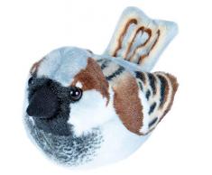 Wild Republic Moineau Domestique, Animal en Peluche avec Son, Cadeaux pour Enfants, 13 cm, 19599, Multicolore