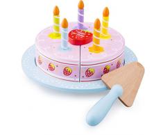 New Classic Toys - 10628 - Jeu Dimitation - Cuisine - Gâteau danniversaire à Découper