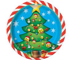 Unique Party 50544 18 cm Coussin de Noël Assiettes (Lot de 8)