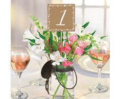 Amscan International 340156 Marque Place Numéro de Table Rustique Picks
