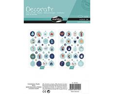 Maildor AE159C - Un sachet de gommettes Decoraty 20 planches 14,8x21 cm, Boules de Noël (640 stickers)