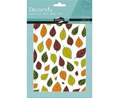 Maildor AE142C - Un sachet de gommettes Decoraty 6 planches 14,8x21cm, Feuilles (249 stickers)