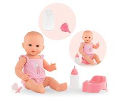 Corolle- Emma Fait Pipi Poupon, Pot et tétine, 130250, Rose