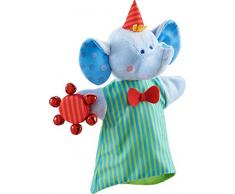 HABA- Marionnette sonore Eléphant, 303371, Coloré