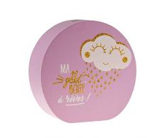 Enesco- Tirelire Nuage, 700190, Rose