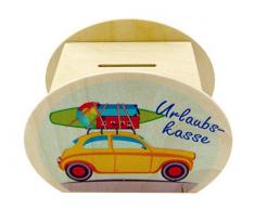 Hess Jouet en Bois 14551 Tirelire en Bois, Vacances, env. 12 cm