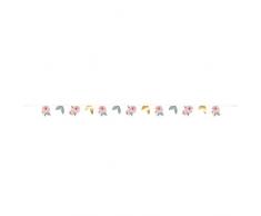 Unique Party 72557 2,7 m Painted Rose Motif guirlande de fleurs