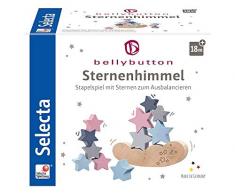 Selecta - 64020 - Ciel Etoile - Belly Button - Jouet Empilable en Bois - 12 Pièces - Multicolore