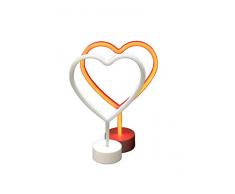 Classic Line 0896-016 Lampe LED en Forme de cœur à LED Hauteur env. 30 cm, Blanc/Rouge