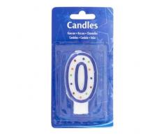 Folat Bougie à Chiffres 0 pour décoration danniversaire