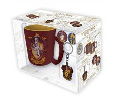 ABYstyle - Harry Potter - Pck Mug + Porte-clés + Badges - Gryffondor - Version Italienne