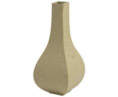Décopatch AC798C - Un support en papier brun pulpé 5,3x5,3x12,5 cm, Petit vase