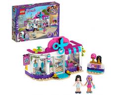 LEGO Friends, Le salon de coiffure de Heartlake City, Ensemble de jeu avec Emma la mini poupée, perruques et accessoires pour cheveux, 6 ans et plus, 107 pièces, 41391