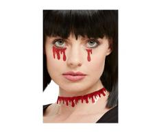 Smiffys 61132 Make-Up FX Stickers Gouttes de sang Rouge