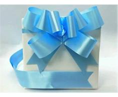 Shatchi Lot de 30 nœuds à tirer en ruban pour décoration murale de fête, emballages cadeaux, arbres de Noël, mariages, anniversaires Bleu clair 30 mm/3 cm