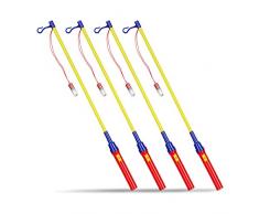 Relaxdays 10024068 Lot de 4 lanternes électriques à LED pour Enfant Fonctionne à Piles Multicolore 50 cm