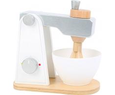 Small Foot 10595 Batteur en bois, accessoires pour la cuisine des enfants, avec partie supérieure mobile et bol agitateur, à partir de 3 ans