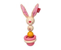 sigikid, Fille, Hochet Lapin Anneau de Dentition, Bungee Bunny, Rose, 75069