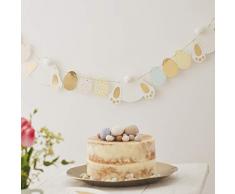 Ginger Ray Guirlande de fête Motif lapin et œuf Multicolore