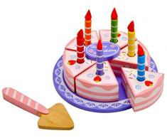 Idena 4100109 Petit gâteau danniversaire en Bois pour Cuisine et Placard dachat à partir de 3 Ans 15 x 15 x 8,5 cm.