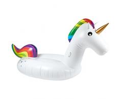 Ultrakidz matelas flottant géant Licorne, coussin flottant, jouet de baignade XXL, dimensions env. 275 x 115 x 127 cm, pour la piscine, la plage ou la piscine découverte, , gonflable