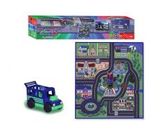 Dickie Toys PJ Masks Tapis de Jeu antidérapant en métal Motif Ninja Night Ninja Noir 80 x 70 cm